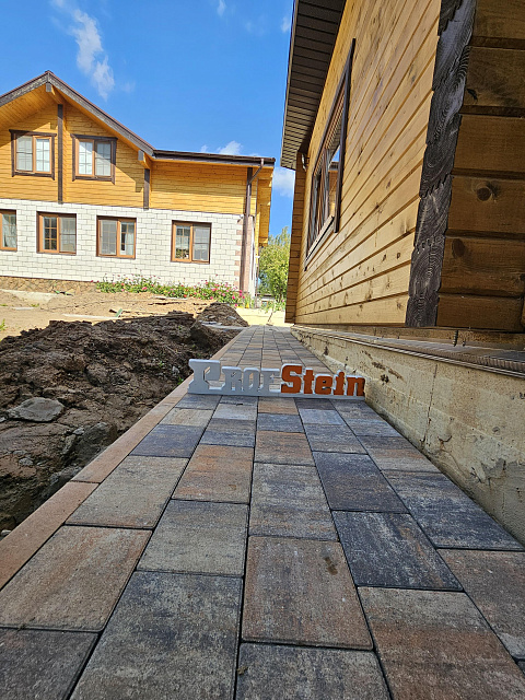Укладка брусчатки Steingot с подготовкой бетонного основания