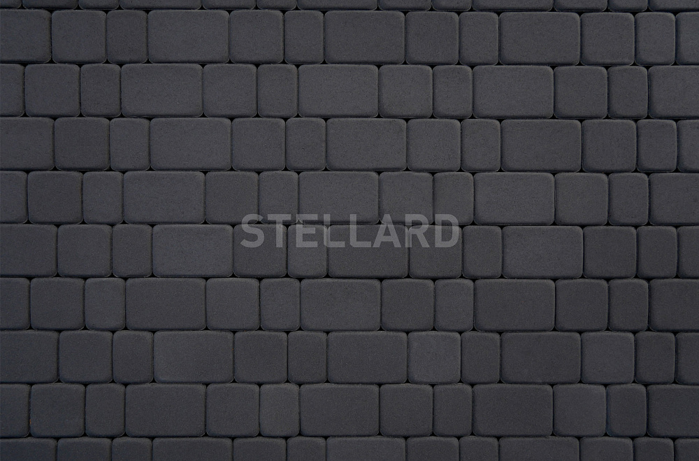 Тротуарная плитка Старый город Черный Stellard 60 мм