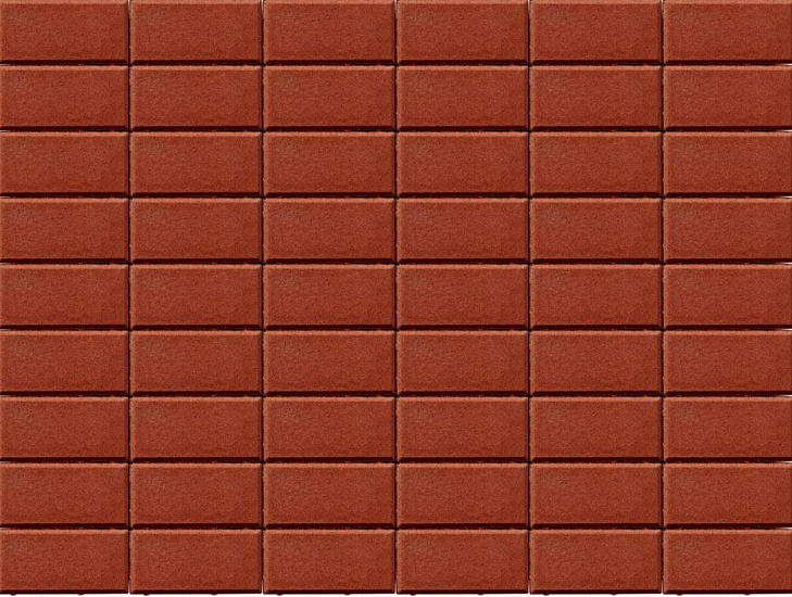 Брусчатка Прямоугольник, Красный BRAER 60 мм