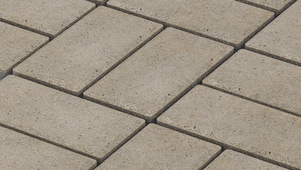 Тротуарная плитка Брусчатка Белая Stellard 80 мм