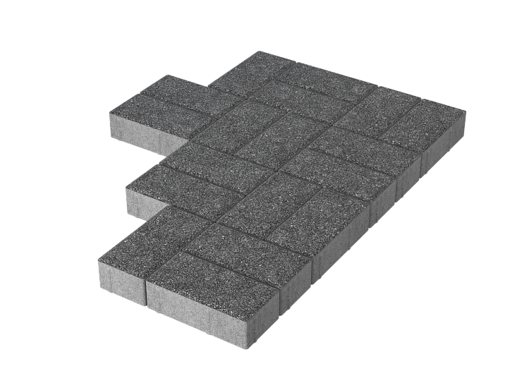 Тротуарная плитка Брусчатка Черный агат Stellard 60 мм