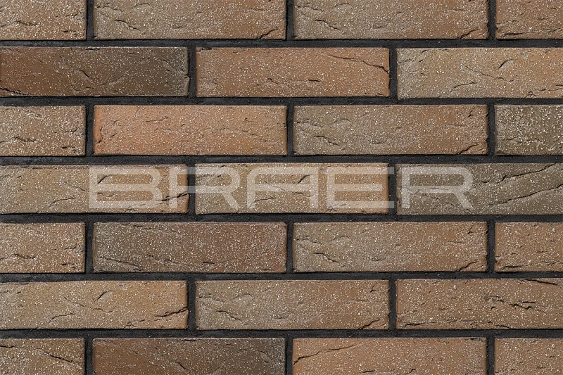 Кирпич облицовочный баварская кладка одинарный 1 NF кора дуба с песком М-150 Браер