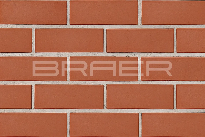Кирпич облицовочный красный полуторный 1.4 NF гладкий М-150 Браер