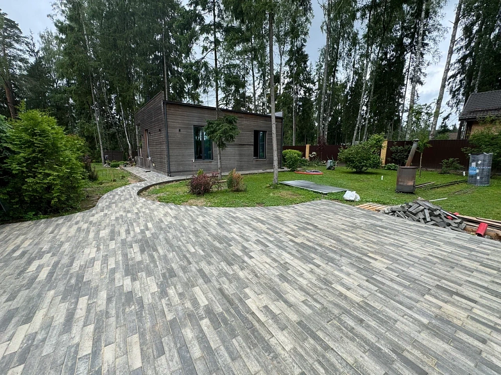 Тротуарная плитка Ригель 2.0, Туман BRAER 60 мм