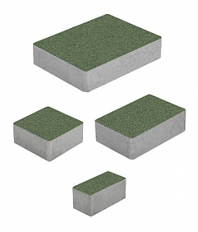 Тротуарная плитка МЮНХЕН - Стандарт Зелёный, комплект из 4 видов плит Б.2.Фсм.6 Выбор изображение 2
