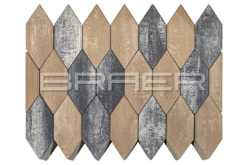 Тротуарная плитка Карат, Миндаль BRAER 80 мм