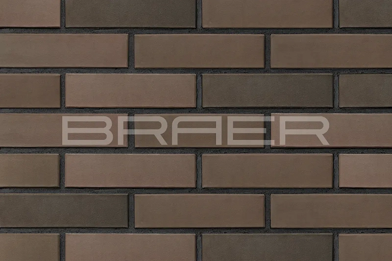 Кирпич облицовочный Браер кладка Мокко одинарный 1 NF гладкий