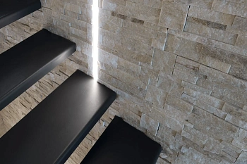 3D панель из натурального камня Кварцит Бежевый Модерн Pharaon