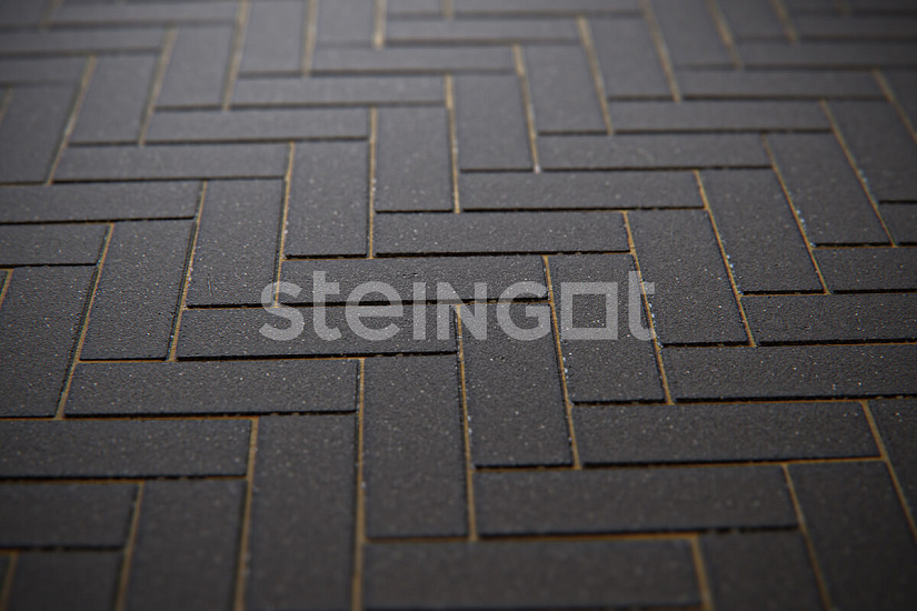 Тротуарная плитка Паркет Черный Steingot 60 мм