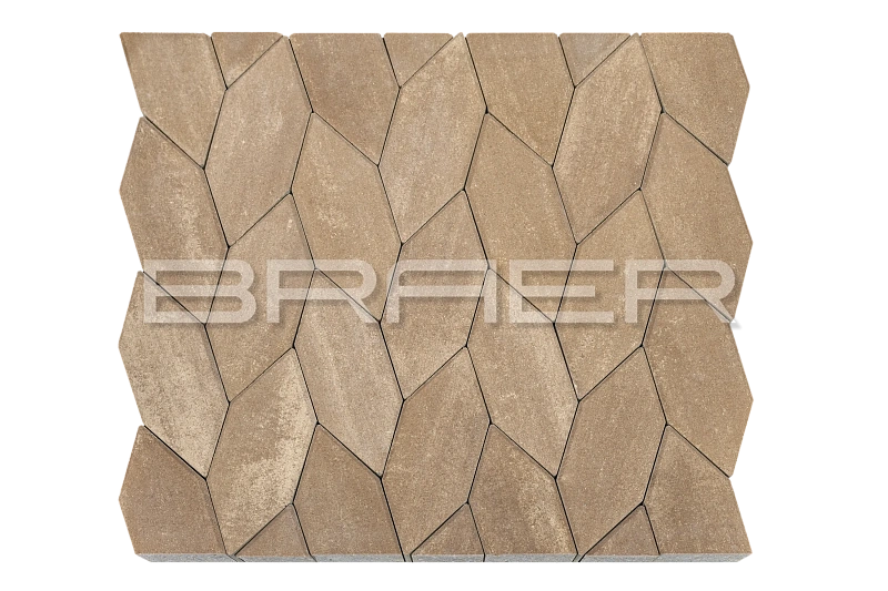 Тротуарная плитка Карат, Миндаль BRAER 80 мм