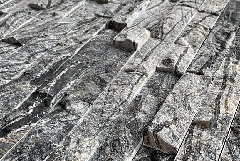 3D панель из натурального камня Мрамор Древесный серый Классик Pharaon