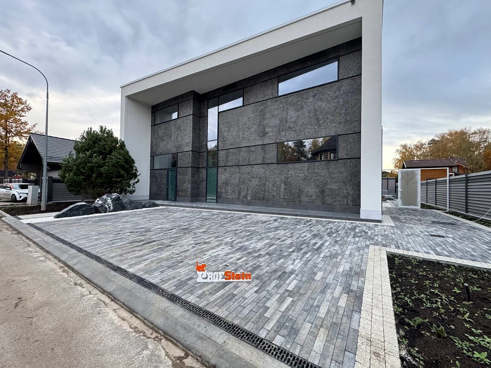 Тротуарная плитка Ригель 2.0, Ночь BRAER 60 мм