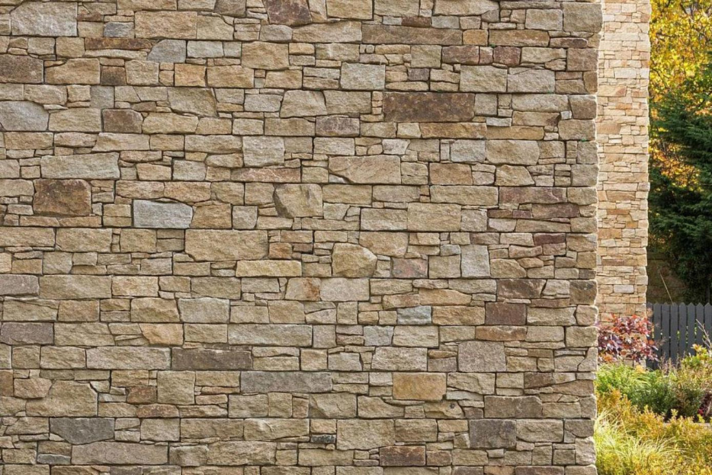 3D панель из натурального камня Кварцит Серо-коричневый Грубый камень Pharaon