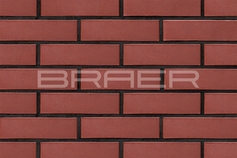 Кирпич облицовочный бордо евро 0.7 NF гладкий М-150 Браер