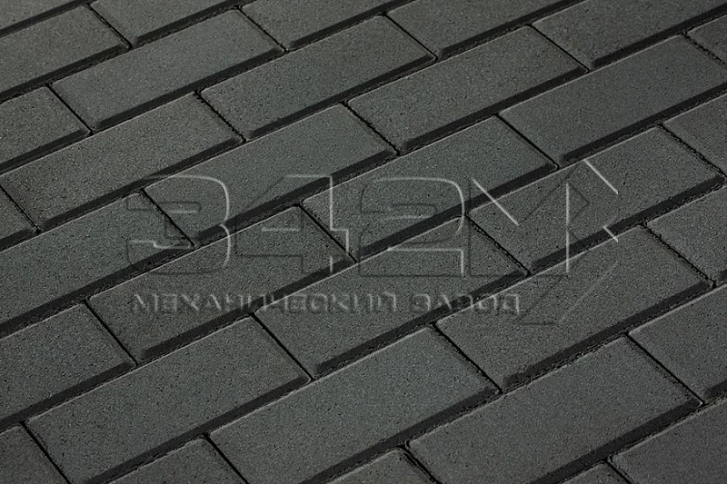 Тротуарная плитка Брусчатка 100х200х80 Черный 342 МЗ