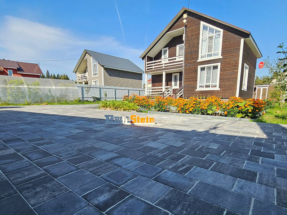 Проект Укладка брусчатки от Steingot в цвете Штайн Блэк 85 м2 в г. Химки