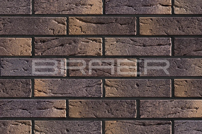 Кирпич облицовочный Браер кладка LIMITED ЭТНА одинарный 1 NF кора дуба