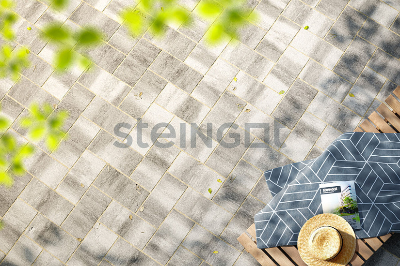 Тротуарная плитка Протектор 320*160 Штайн Сильвер Steingot 80 мм