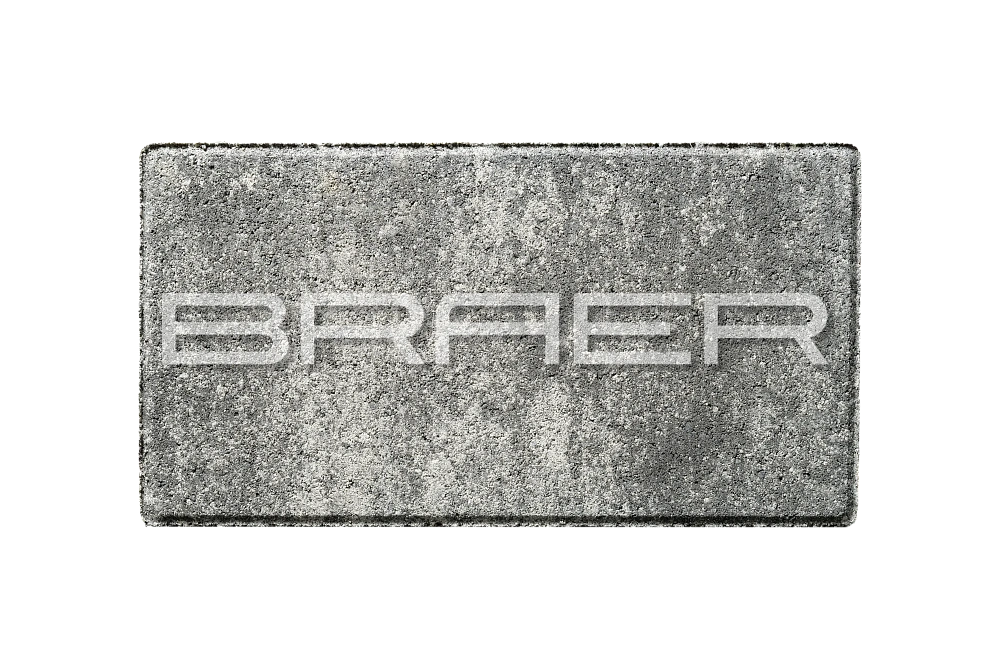 Тротуарная плитка Сити 300х150 Туман BRAER 80 мм