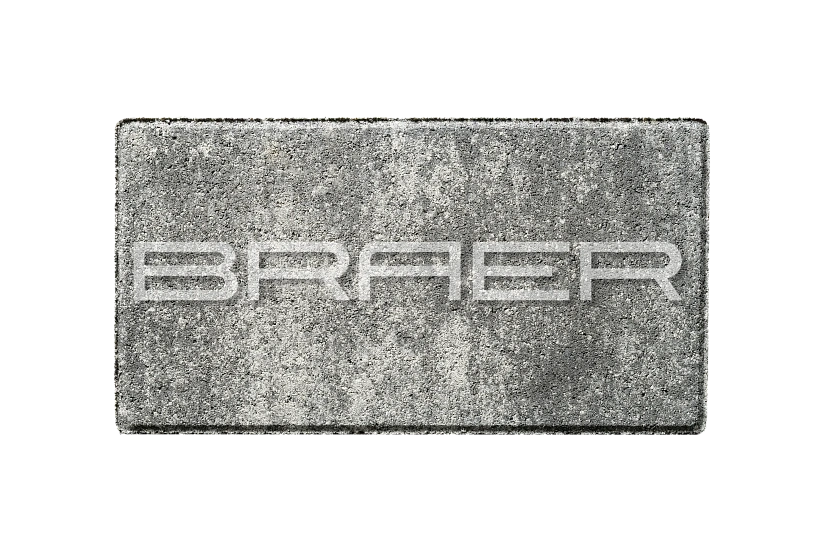 Тротуарная плитка Сити 300х150 Туман BRAER 80 мм