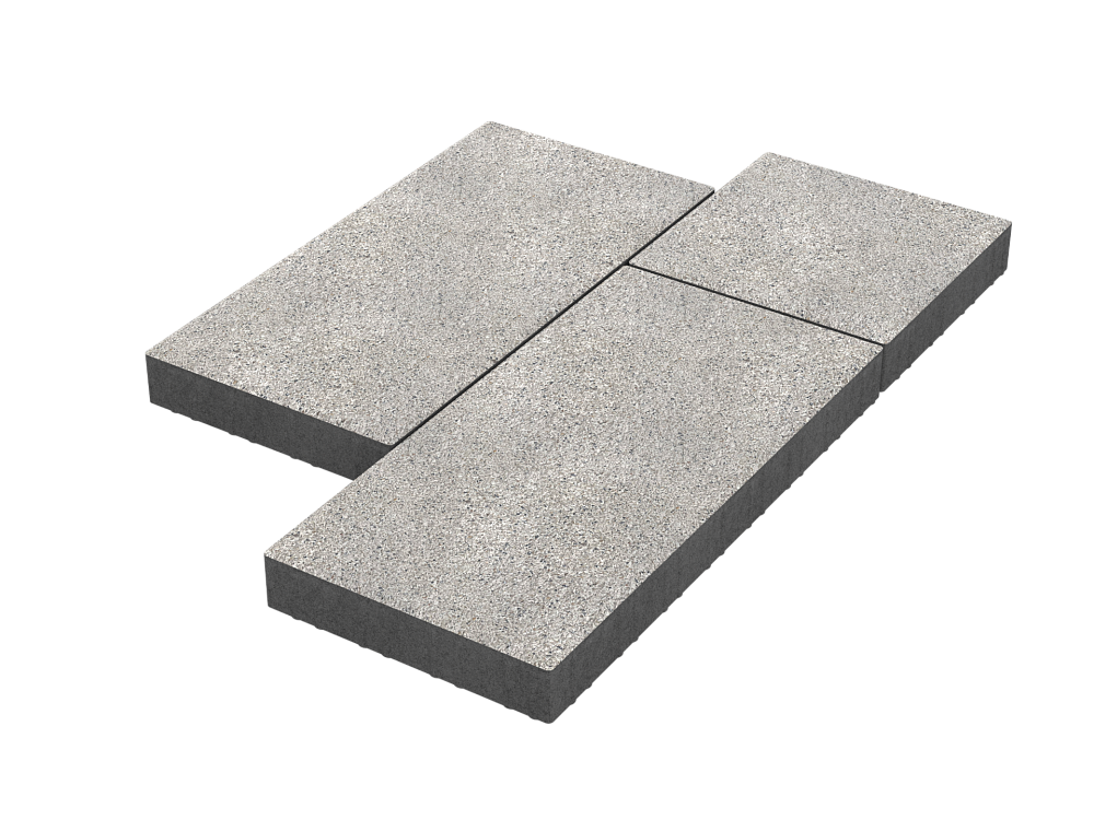 Тротуарная плитка Мозаика XL Белый мрамор Stellard 60 мм