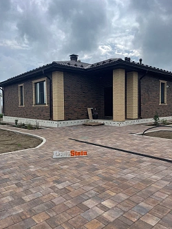 Тротуарная плитка Старый город Ландхаус, Каштан BRAER 60 мм