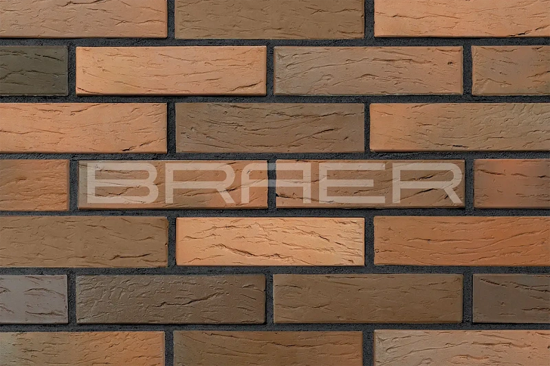 Кирпич облицовочный баварская кладка одинарный 1 NF риф М-150 Браер