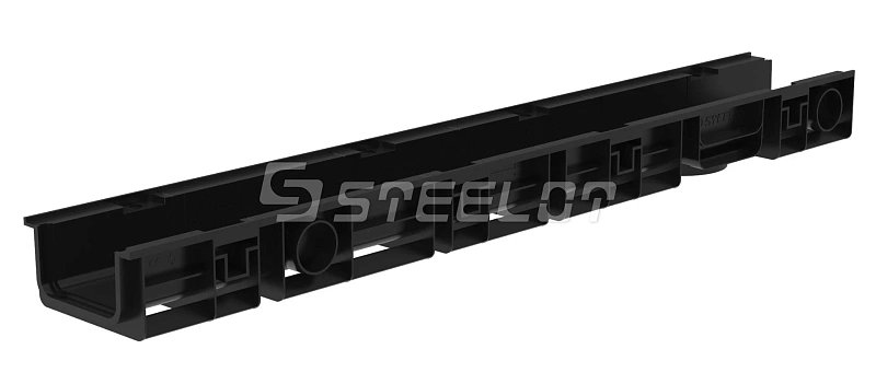 Пластиковый водоотводный лоток SteeStart DN100 H80, кл. С250 Стилот P1080C