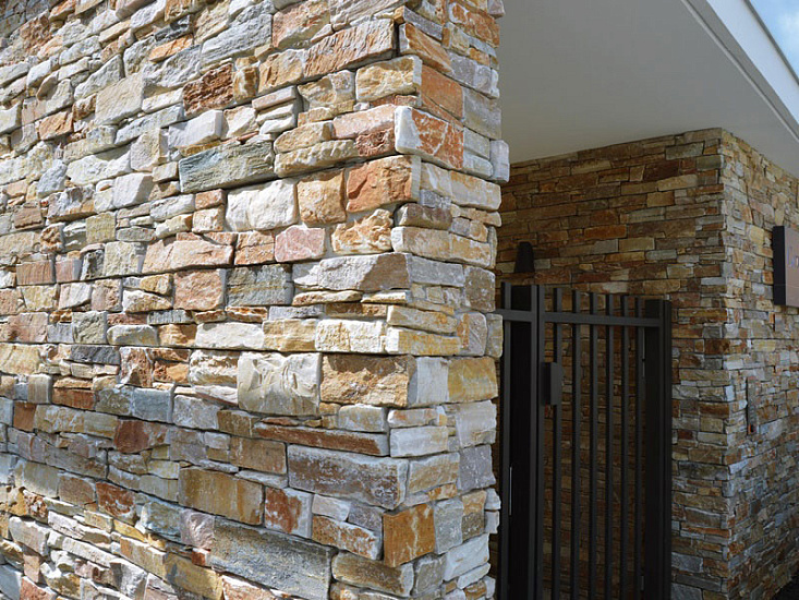 3D панель из натурального камня Кварцит Бежевый Грубый камень Pharaon