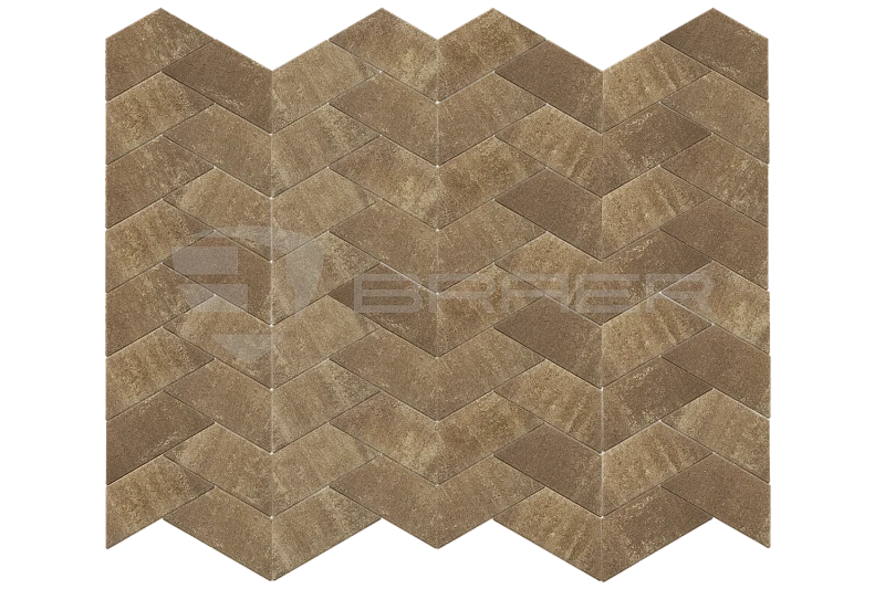Тротуарная плитка Трапеция Color Mix Миндаль BRAER 60 мм