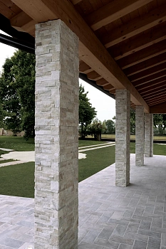 3D панель из натурального камня Кварцит Бежевый Модерн Pharaon