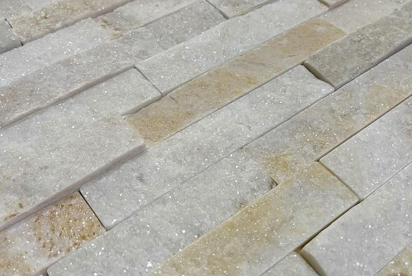 3D панель из натурального камня Кварцит Бежевый Классик Pharaon