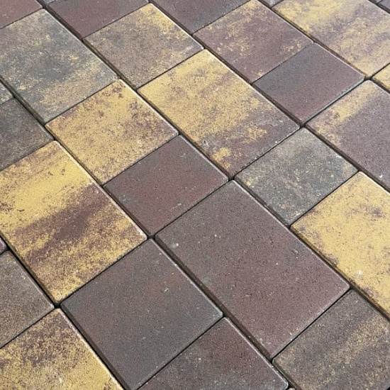 Тротуарная плитка КОЛОР МИКС №21 Магма НОВЫЙ ГОРОД 1НГ4Ф Нобетек 40 мм