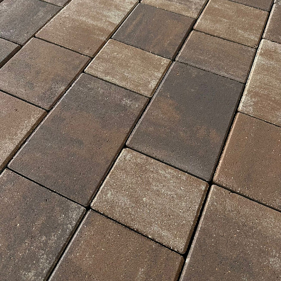 Тротуарная плитка КОЛОР МИКС №26 Орех НОВЫЙ ГОРОД 1НГ4Ф Нобетек 40 мм