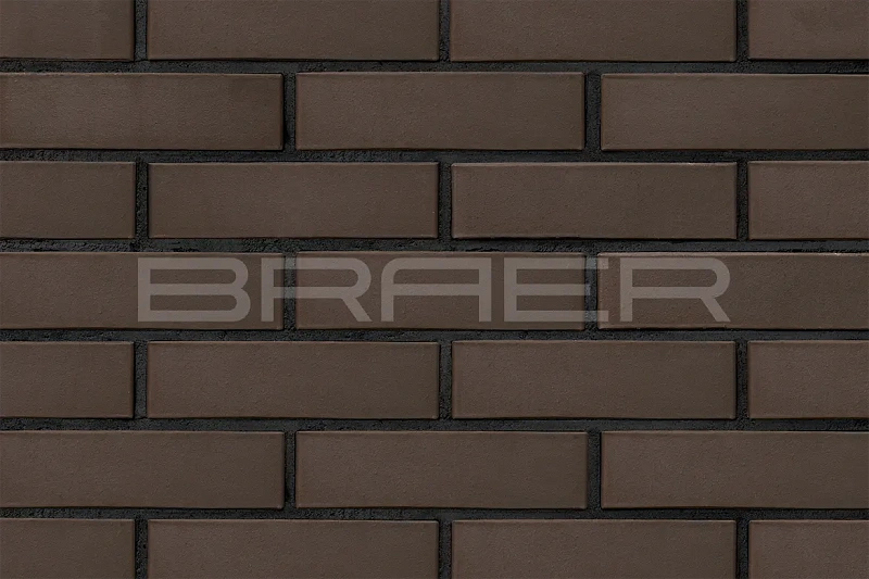 Кирпич облицовочный коричневый одинарный 1 NF гладкий М-150 Браер