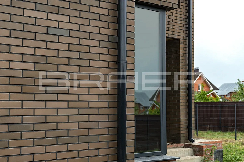 Кирпич облицовочный Браер кладка Мокко одинарный 1 NF гладкий