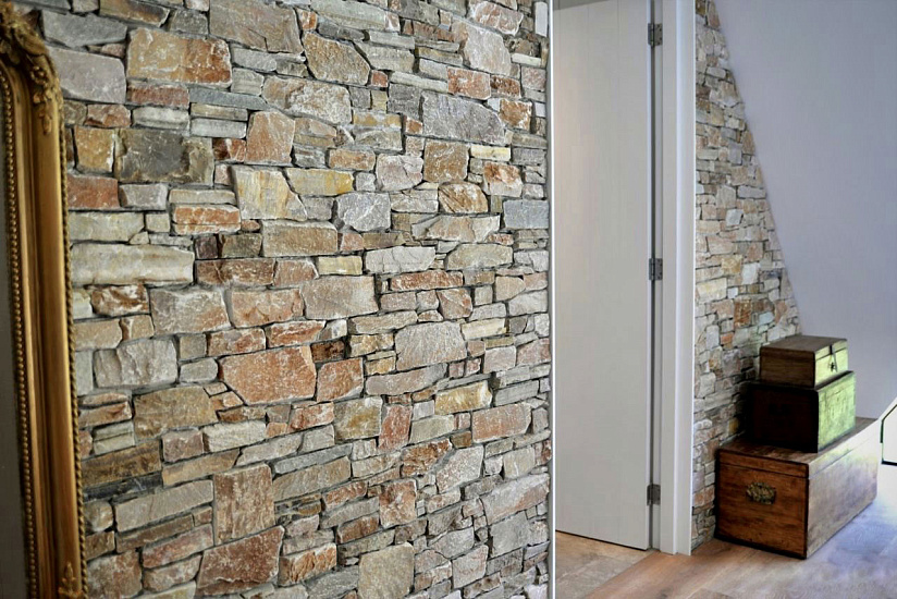 3D панель из натурального камня Кварцит Бежевый Грубый камень Pharaon