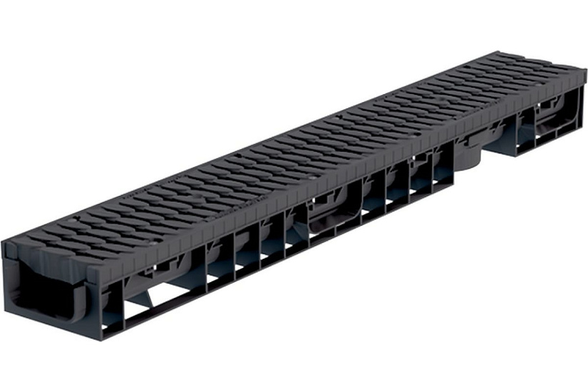 Лоток Aquastok ЛВП Master DN100 H70 B125 1000x148x70 с пластиковой решеткой (комплект) (110701) 549069